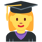 Woman Student emoji on Twitter